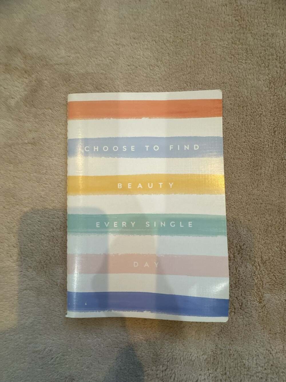 Fiddlestix Paperie Choose to Find Beauty Every Single Day Striped Journal Notebo